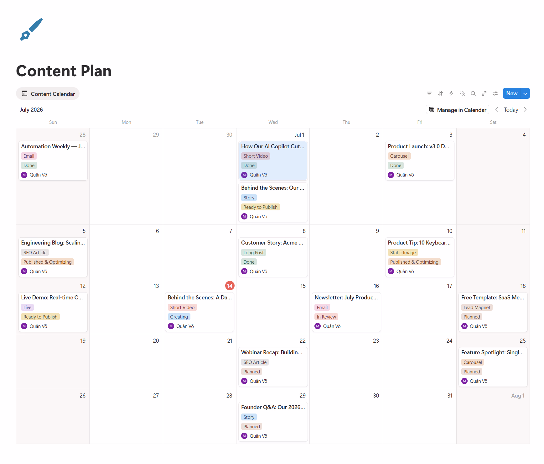 Content Plan TailorFlow preview