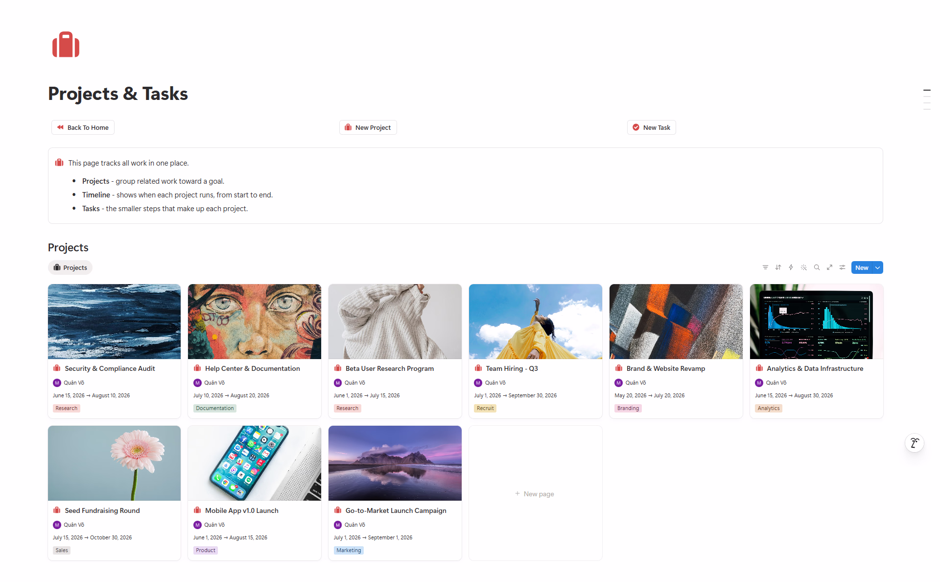 Projects TailorFlow preview