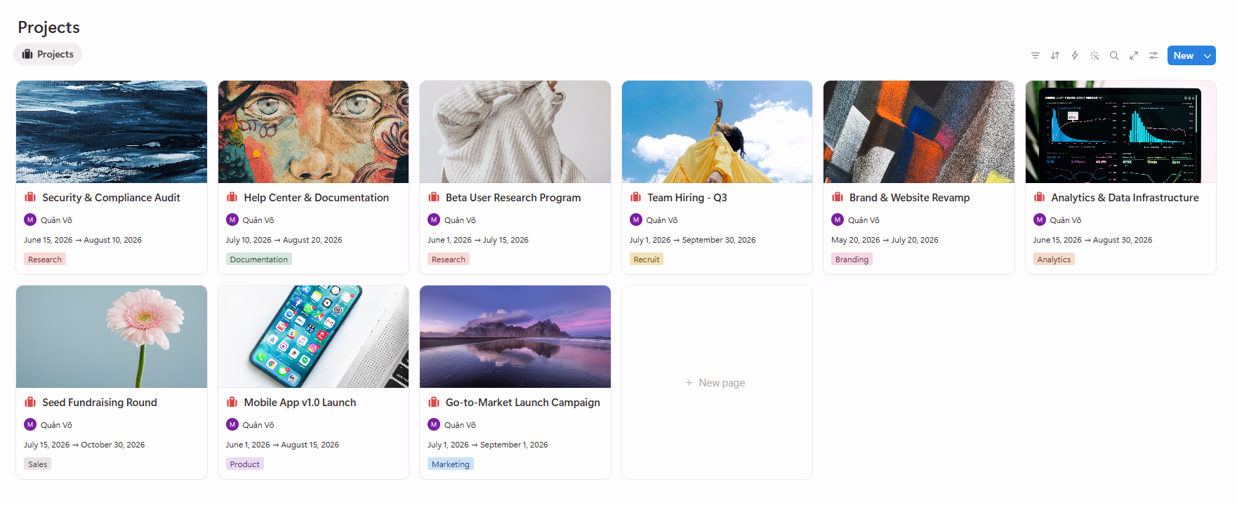 Projects Database